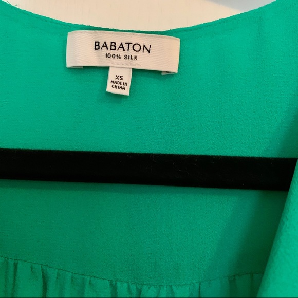 Aritzia Babaton silk sleeveless top XS green - Picture 4 of 4
